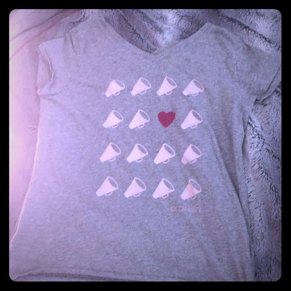 Cheer shirt with V neck